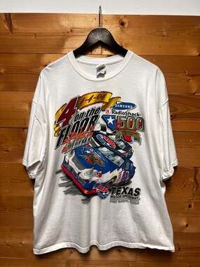 Vintage 2004 NASCAR Samsung RadioShack 500 Texas Motor Speedway T-Shirt Size 2XL